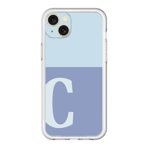 スリムプロテクションプレミアムケース［ オリジナル - initial two tone - C blue ］