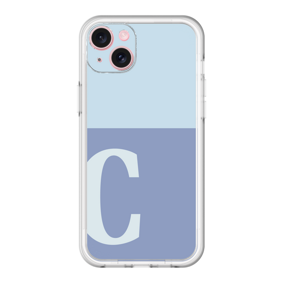 スリムプロテクションプレミアムケース［ オリジナル - initial two tone - C blue ］