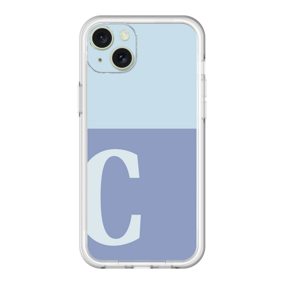 スリムプロテクションプレミアムケース［ オリジナル - initial two tone - C blue ］