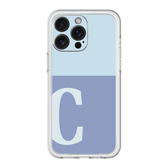 スリムプロテクションプレミアムケース［ オリジナル - initial two tone - C blue ］