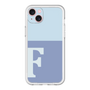 スリムプロテクションプレミアムケース［ オリジナル - initial two tone - F blue ］
