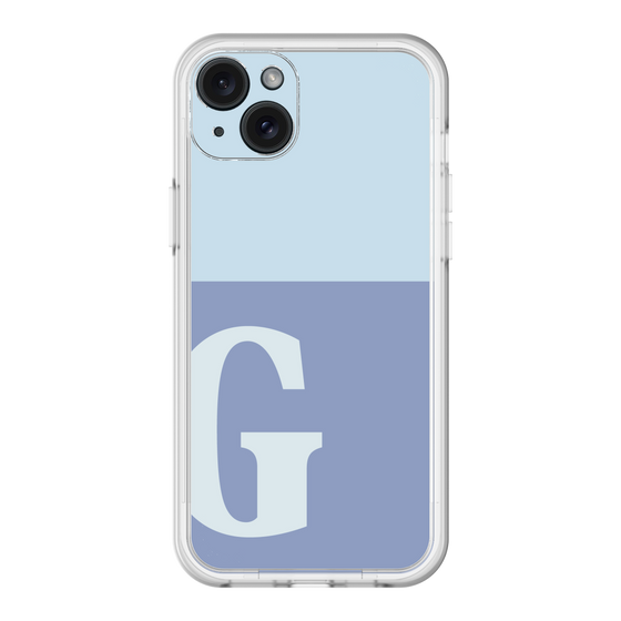 スリムプロテクションプレミアムケース［ オリジナル - initial two tone - G blue ］