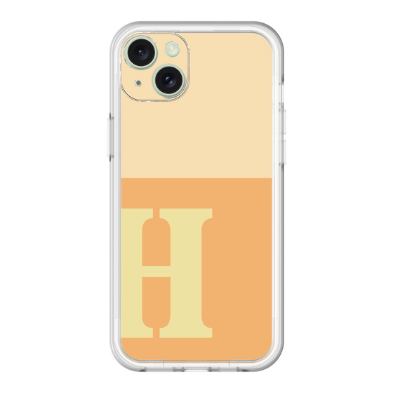 スリムプロテクションプレミアムケース［ オリジナル - initial two tone - H orange ］