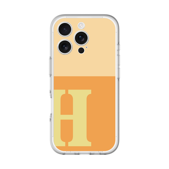 スリムプロテクションプレミアムケース［ オリジナル - initial two tone - H orange ］