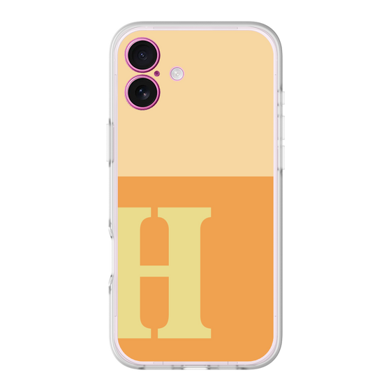 スリムプロテクションプレミアムケース［ オリジナル - initial two tone - H orange ］