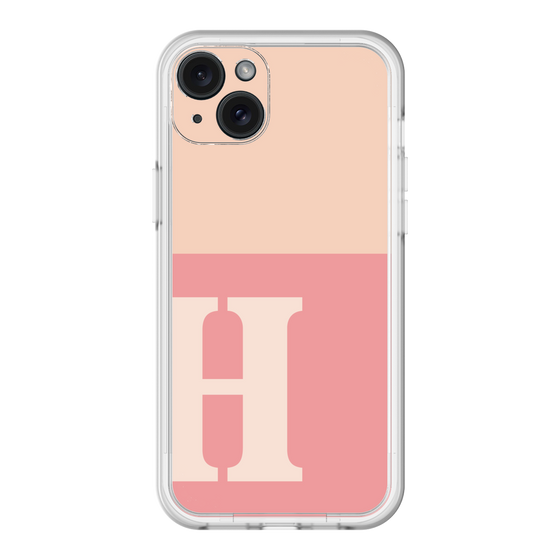 スリムプロテクションプレミアムケース［ オリジナル - initial two tone - H pink ］