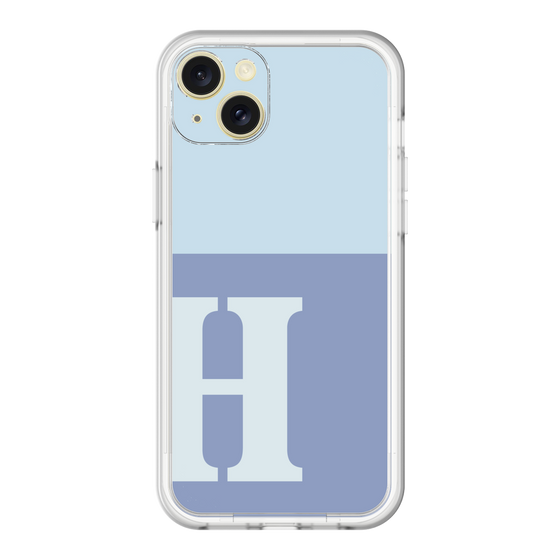 スリムプロテクションプレミアムケース［ オリジナル - initial two tone - H blue ］
