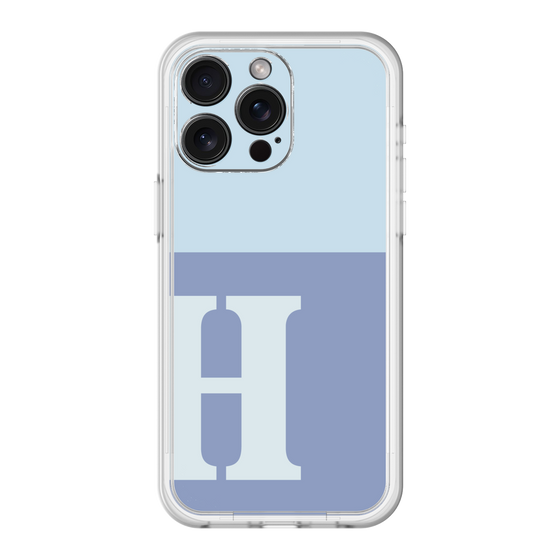 スリムプロテクションプレミアムケース［ オリジナル - initial two tone - H blue ］