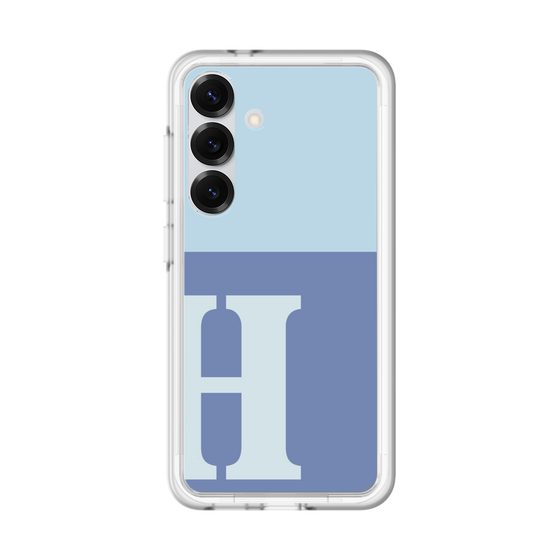 スリムプロテクションプレミアムケース［ オリジナル - initial two tone - H blue ］