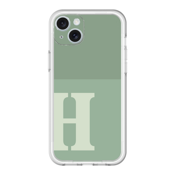 スリムプロテクションプレミアムケース［ オリジナル - initial two tone - H green ］