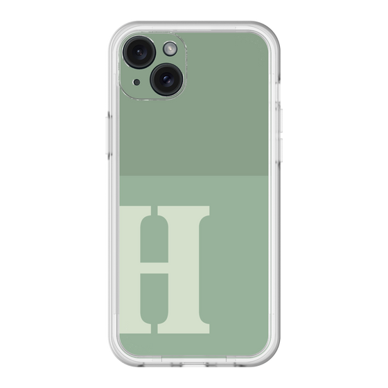 スリムプロテクションプレミアムケース［ オリジナル - initial two tone - H green ］