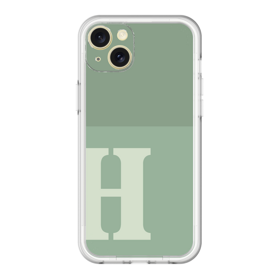 スリムプロテクションプレミアムケース［ オリジナル - initial two tone - H green ］