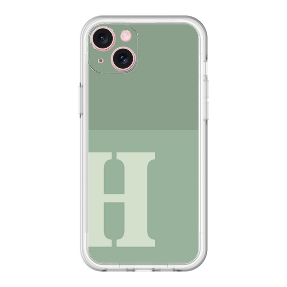 スリムプロテクションプレミアムケース［ オリジナル - initial two tone - H green ］