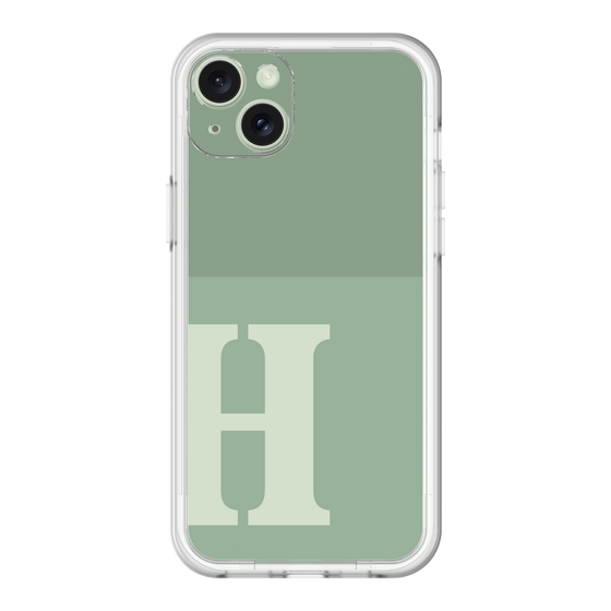 スリムプロテクションプレミアムケース［ オリジナル - initial two tone - H green ］
