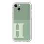 スリムプロテクションプレミアムケース［ オリジナル - initial two tone - H green ］