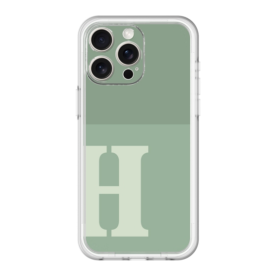 スリムプロテクションプレミアムケース［ オリジナル - initial two tone - H green ］