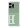 スリムプロテクションプレミアムケース［ オリジナル - initial two tone - H green ］