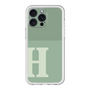 スリムプロテクションプレミアムケース［ オリジナル - initial two tone - H green ］