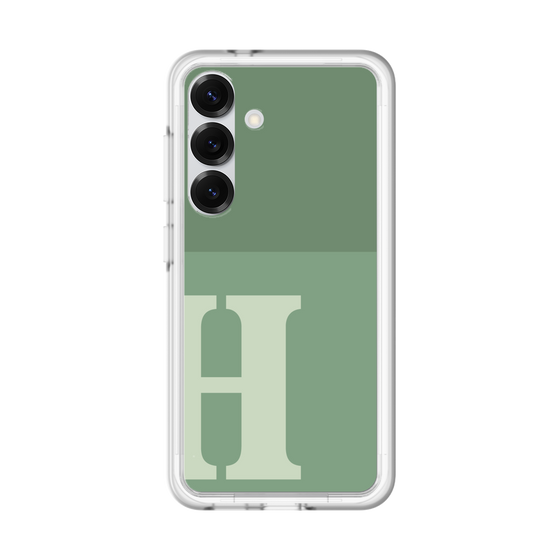 スリムプロテクションプレミアムケース［ オリジナル - initial two tone - H green ］