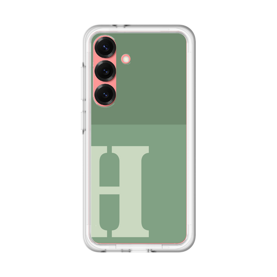 スリムプロテクションプレミアムケース［ オリジナル - initial two tone - H green ］