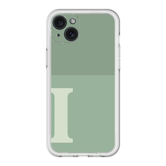 スリムプロテクションプレミアムケース［ オリジナル - initial two tone - I green ］