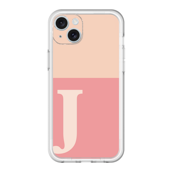 スリムプロテクションプレミアムケース［ オリジナル - initial two tone - J pink ］