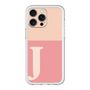 スリムプロテクションプレミアムケース［ オリジナル - initial two tone - J pink ］