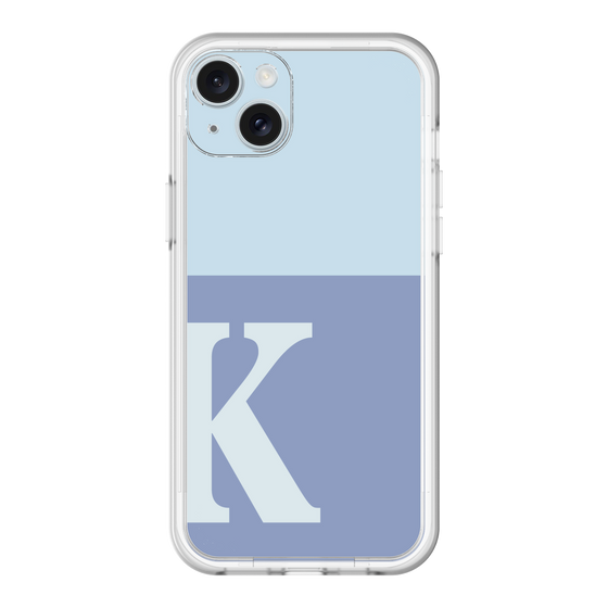 スリムプロテクションプレミアムケース［ オリジナル - initial two tone - K blue ］