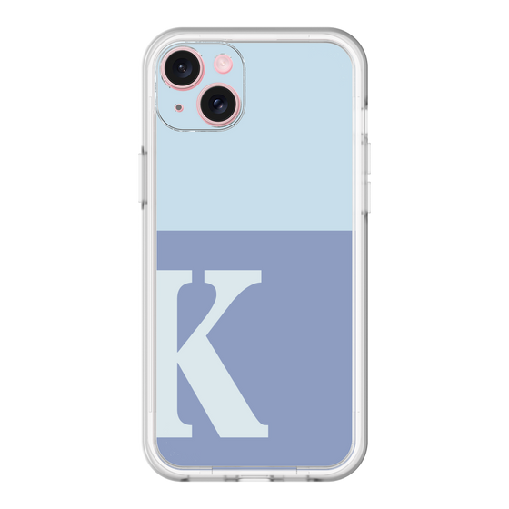 スリムプロテクションプレミアムケース［ オリジナル - initial two tone - K blue ］