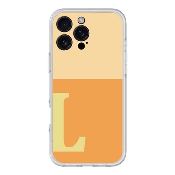 スリムプロテクションプレミアムケース［ オリジナル - initial two tone - L orange ］