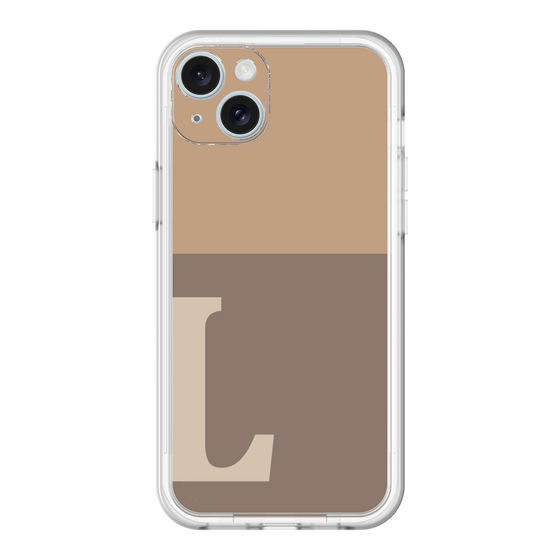 スリムプロテクションプレミアムケース［ オリジナル - initial two tone - L brown ］