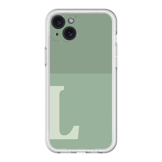 スリムプロテクションプレミアムケース［ オリジナル - initial two tone - L green ］