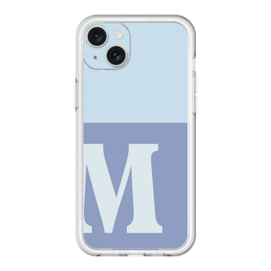 スリムプロテクションプレミアムケース［ オリジナル - initial two tone - M blue ］