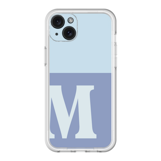 スリムプロテクションプレミアムケース［ オリジナル - initial two tone - M blue ］