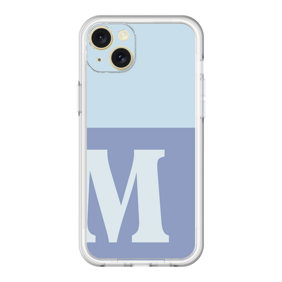 スリムプロテクションプレミアムケース［ オリジナル - initial two tone - M blue ］