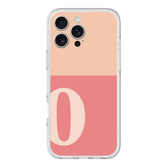 スリムプロテクションプレミアムケース［ オリジナル - initial two tone - O pink ］