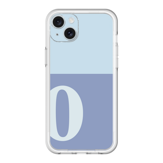 スリムプロテクションプレミアムケース［ オリジナル - initial two tone - O blue ］