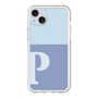 スリムプロテクションプレミアムケース［ オリジナル - initial two tone - P blue ］