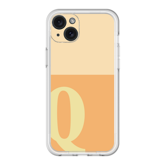 スリムプロテクションプレミアムケース［ オリジナル - initial two tone - Q orange ］