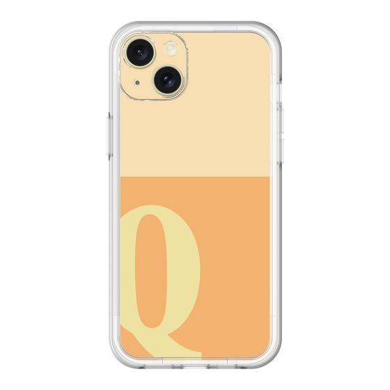 スリムプロテクションプレミアムケース［ オリジナル - initial two tone - Q orange ］