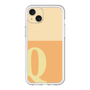 スリムプロテクションプレミアムケース［ オリジナル - initial two tone - Q orange ］