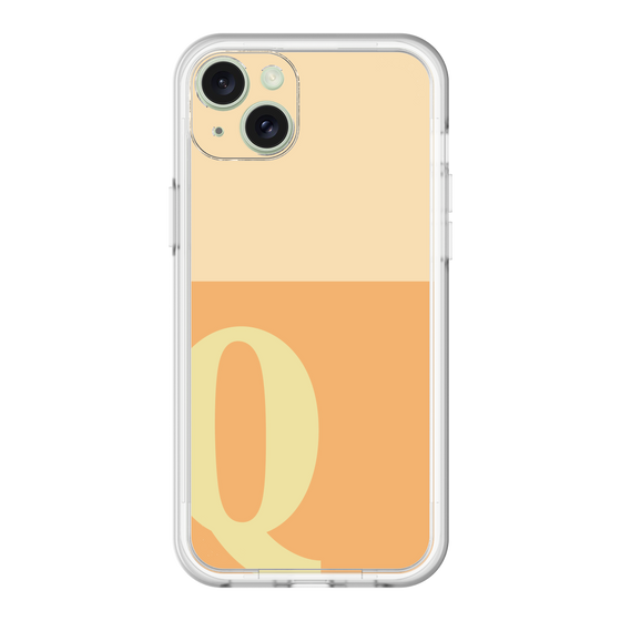 スリムプロテクションプレミアムケース［ オリジナル - initial two tone - Q orange ］