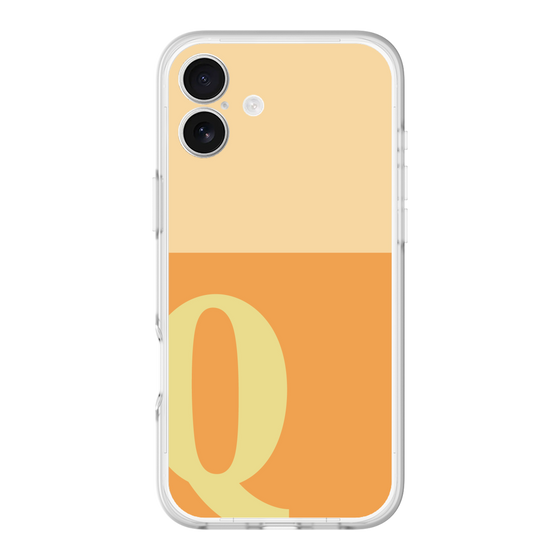 スリムプロテクションプレミアムケース［ オリジナル - initial two tone - Q orange ］