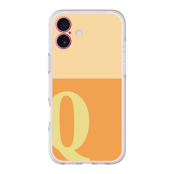 スリムプロテクションプレミアムケース［ オリジナル - initial two tone - Q orange ］