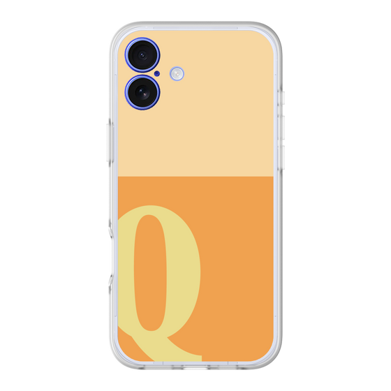 スリムプロテクションプレミアムケース［ オリジナル - initial two tone - Q orange ］