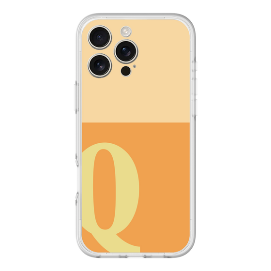 スリムプロテクションプレミアムケース［ オリジナル - initial two tone - Q orange ］