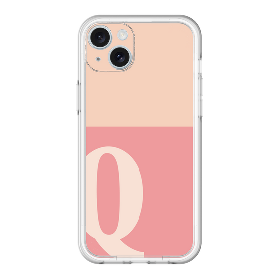 スリムプロテクションプレミアムケース［ オリジナル - initial two tone - Q pink ］