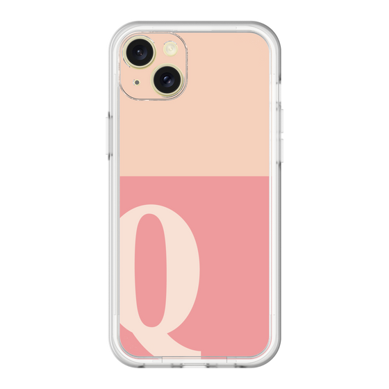 スリムプロテクションプレミアムケース［ オリジナル - initial two tone - Q pink ］