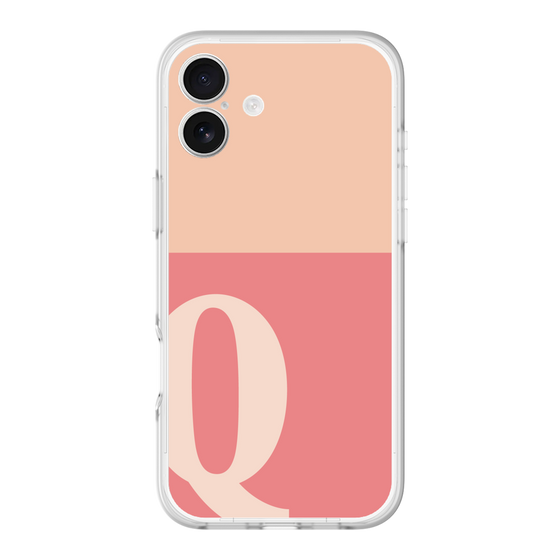 スリムプロテクションプレミアムケース［ オリジナル - initial two tone - Q pink ］