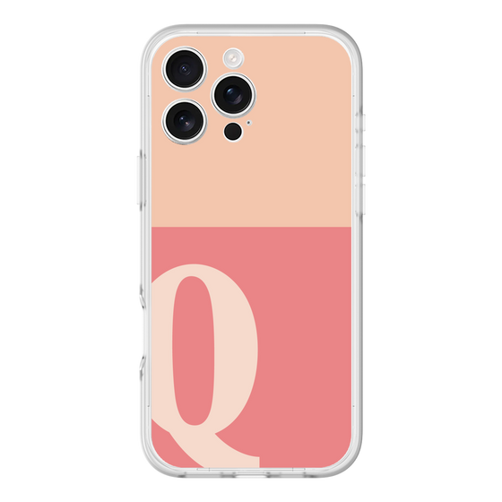 スリムプロテクションプレミアムケース［ オリジナル - initial two tone - Q pink ］